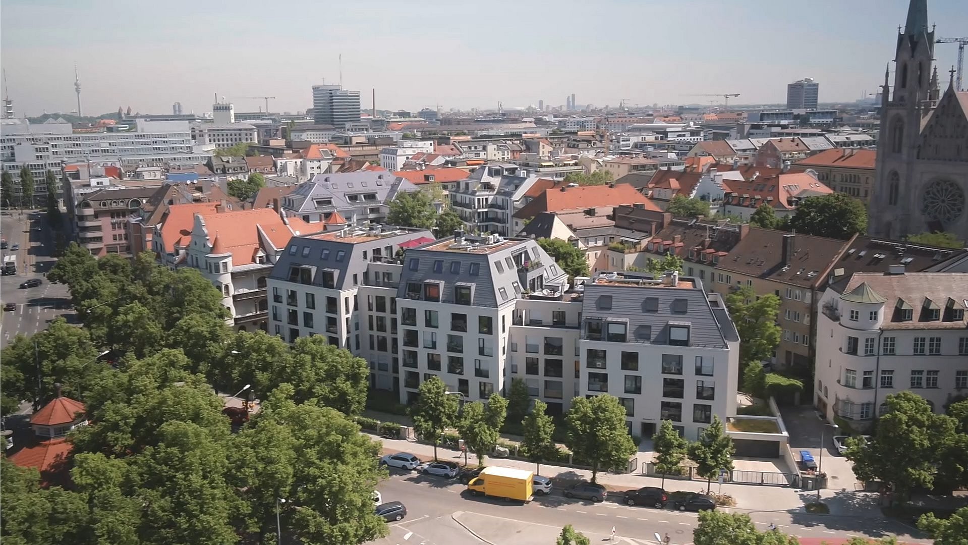 Conceptbau Straßenansicht mit Panoramablick auf München Conceptbau Straßenansicht mit Panoramablick auf München